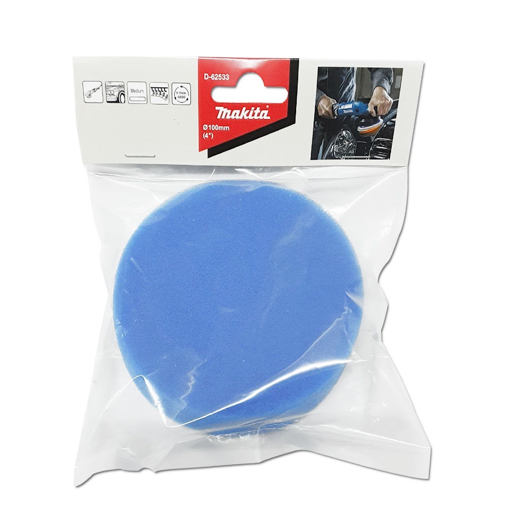 ฟองน้ำขัดผิวแบบเรียบปานกลาง  Medium  MAKITA D 62533 ขนาด 100 มม 