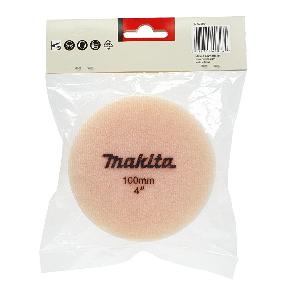 ฟองน้ำขัดผิวแบบลอนหยาบ  Coarse  MAKITA D 62599 ขนาด 100 มม 
