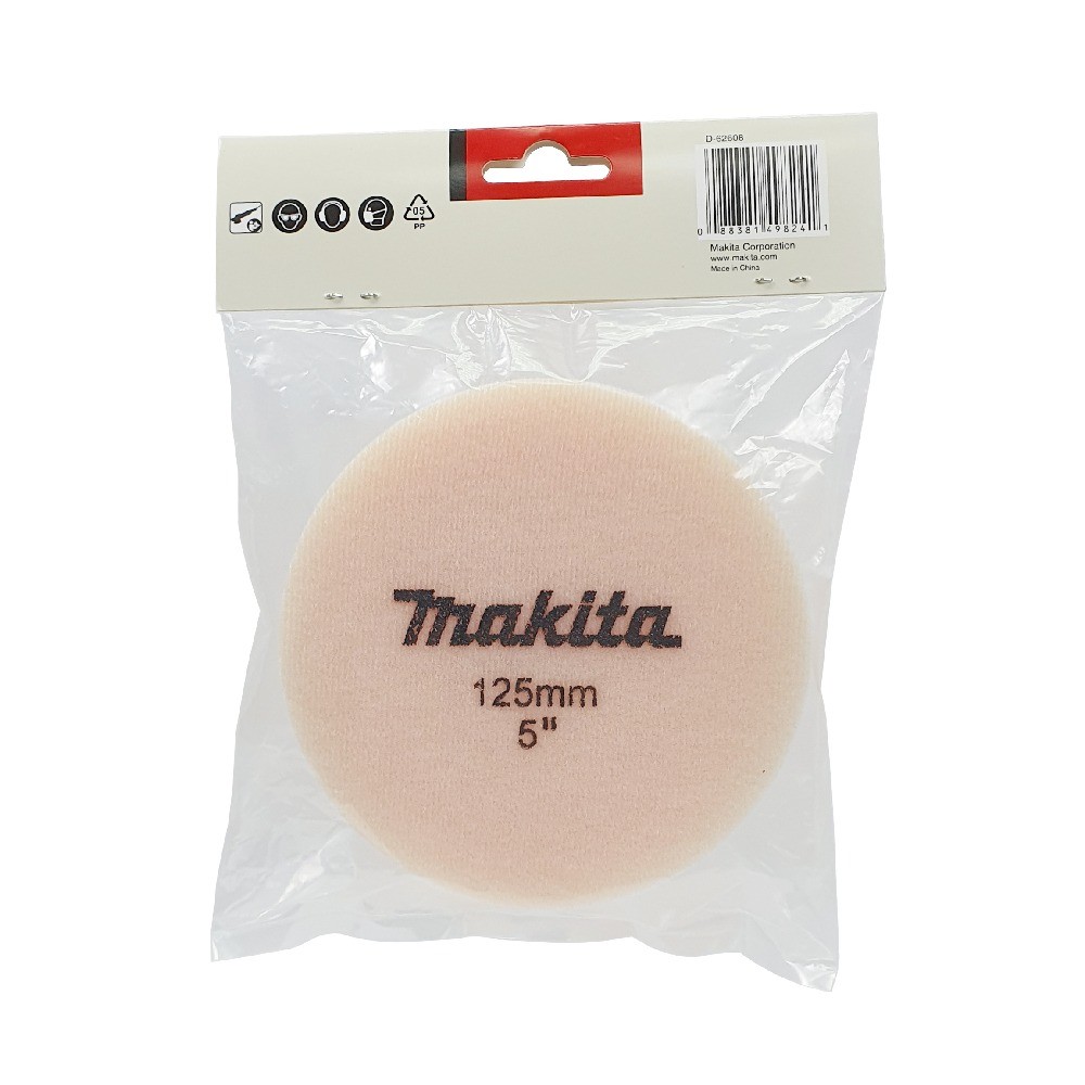 ฟองน้ำขัดผิวแบบลอนหยาบ  Coarse  MAKITA D 62608 ขนาด 125 มม 