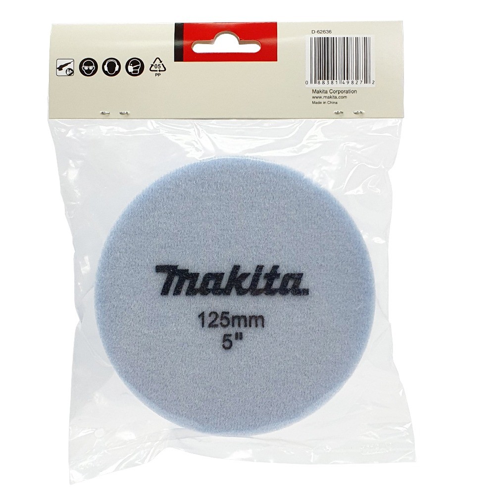 ฟองน้ำขัดผิวแบบลอนปานกลาง  Medium  MAKITA D 62636 ขนาด 125 มม 