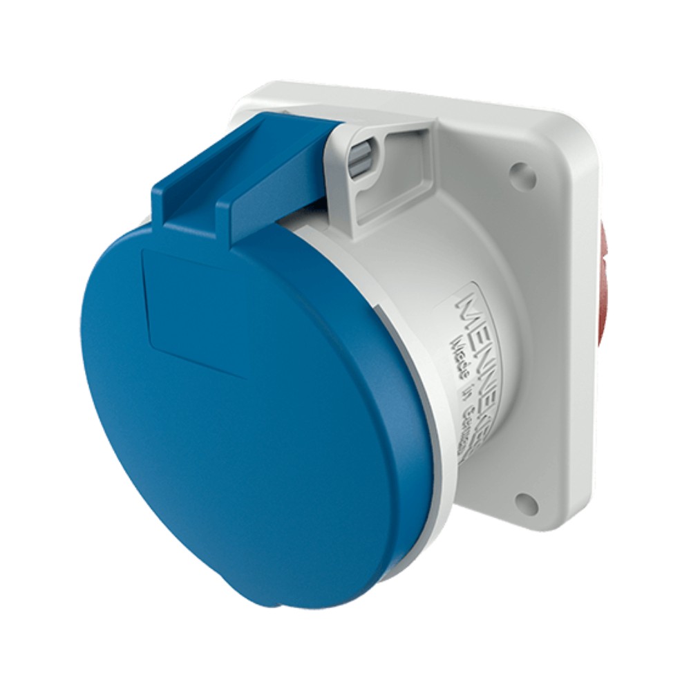 ปลั๊กตัวเมียฝัง MENNEKES 1261A CEE แบบฝังตรง กระแส 63A ประเภทขั้ว 3P IP44 แรงดัน 230V