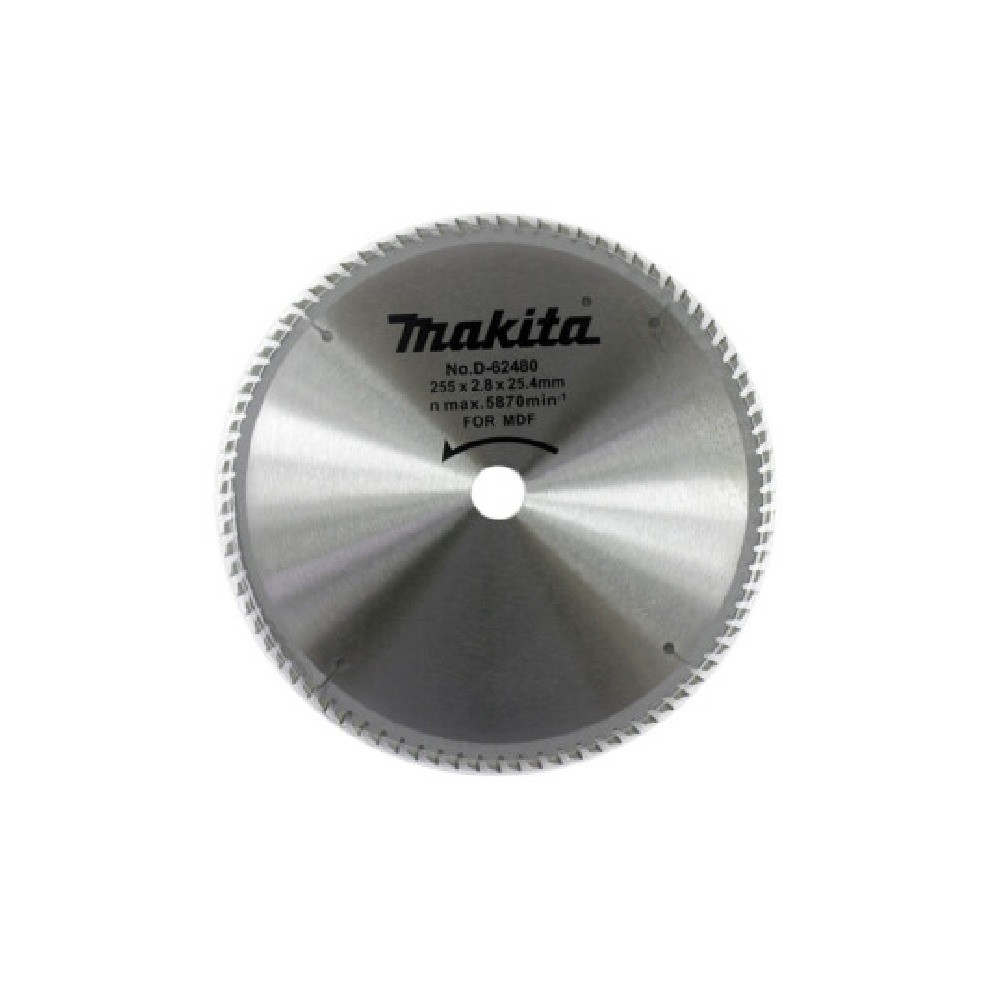ใบเลื่อยวงเดือน TCT สำหรับ MDF MAKITA D 62480 ขนาด 255×25 4 มม  84 ฟัน