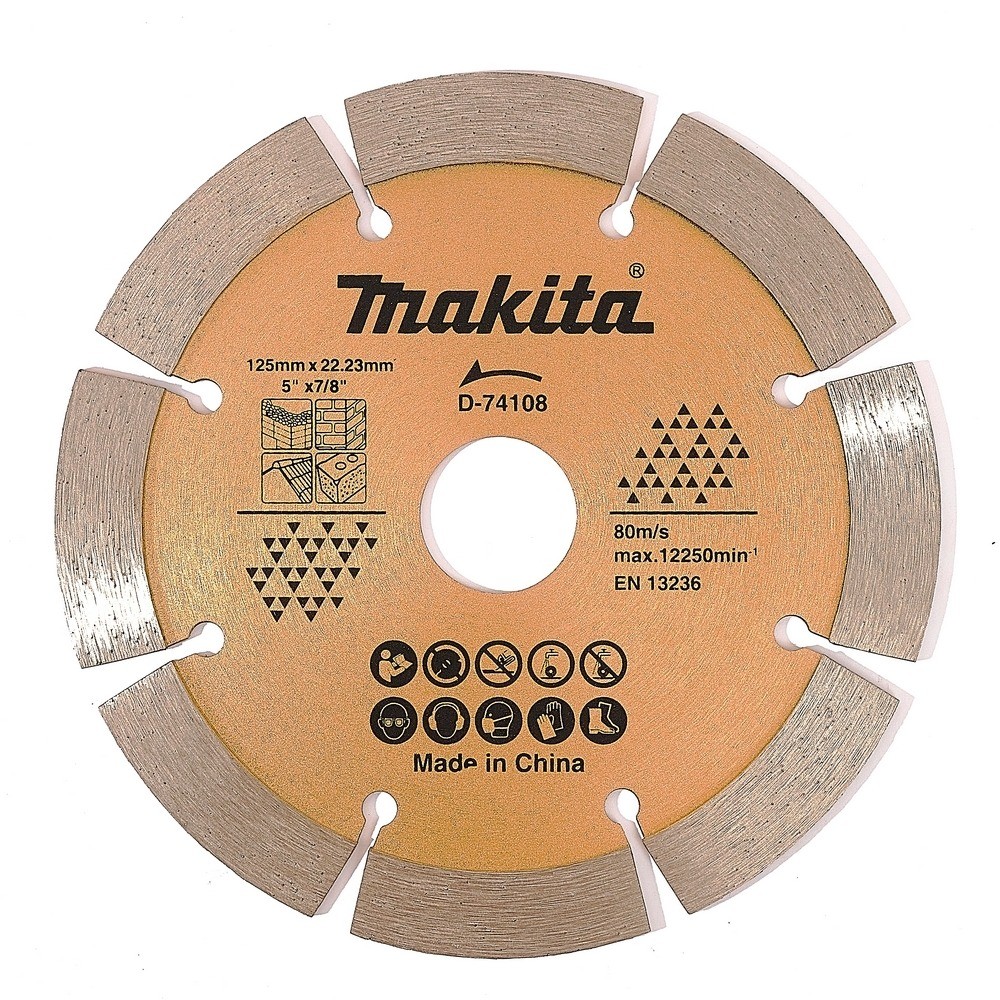 ใบตัดเพชรอเนกประสงค์ MAKITA D 74108 ขนาด 125×12×22 23 มม 