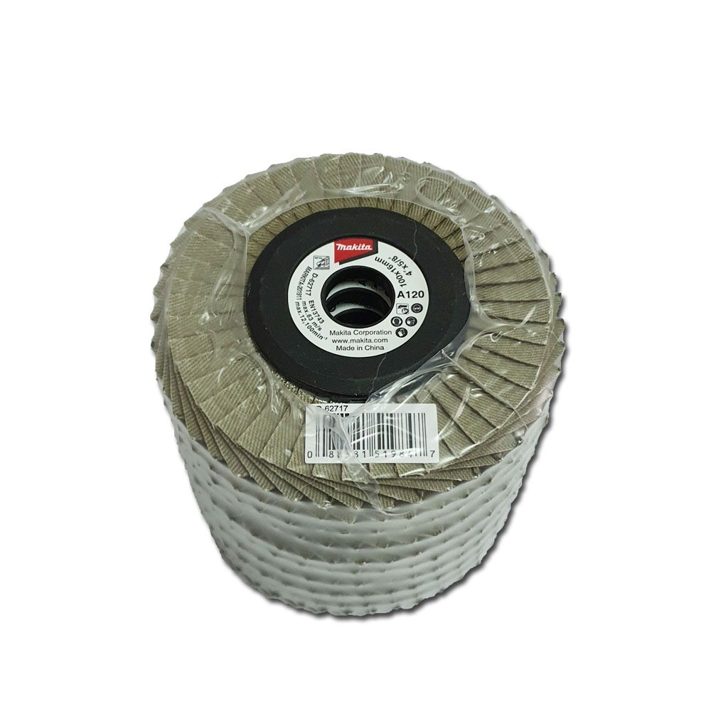กระดาษทรายซ้อนเรียบ A120 MAKITA D 62717 ขนาด 4 นิ้ว  ไม่มีกระดาษรองหลัง 