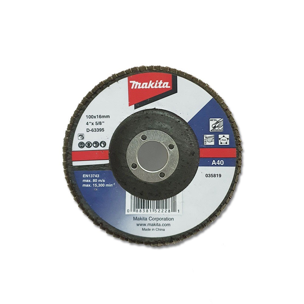 กระดาษทรายซ้อนเฉียง A40 ใยไฟเบอร์ MAKITA D 63395 ขนาด 4 นิ้ว