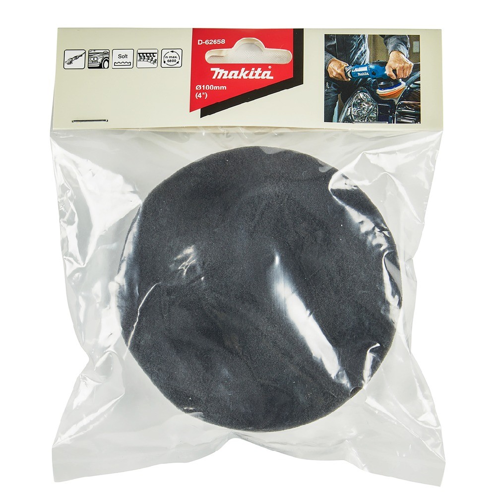 ฟองน้ำขัดผิวแบบลอนละเอียด  Fine  MAKITA D 62658 ขนาด 100 มม 