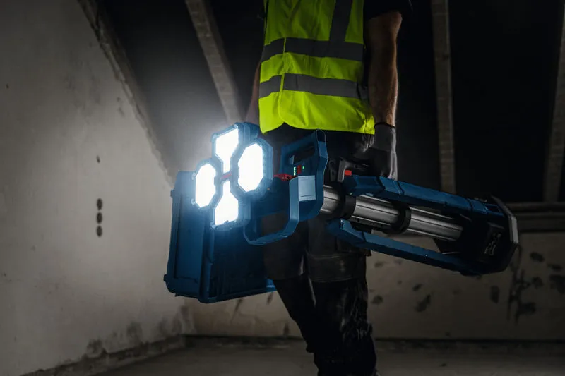 ไฟส่องสว่างไร้สาย BOSCH GLT18V 5000 PRO HEAVY DUTY ความสว่างสูงสุด 5000 ลูเมน 