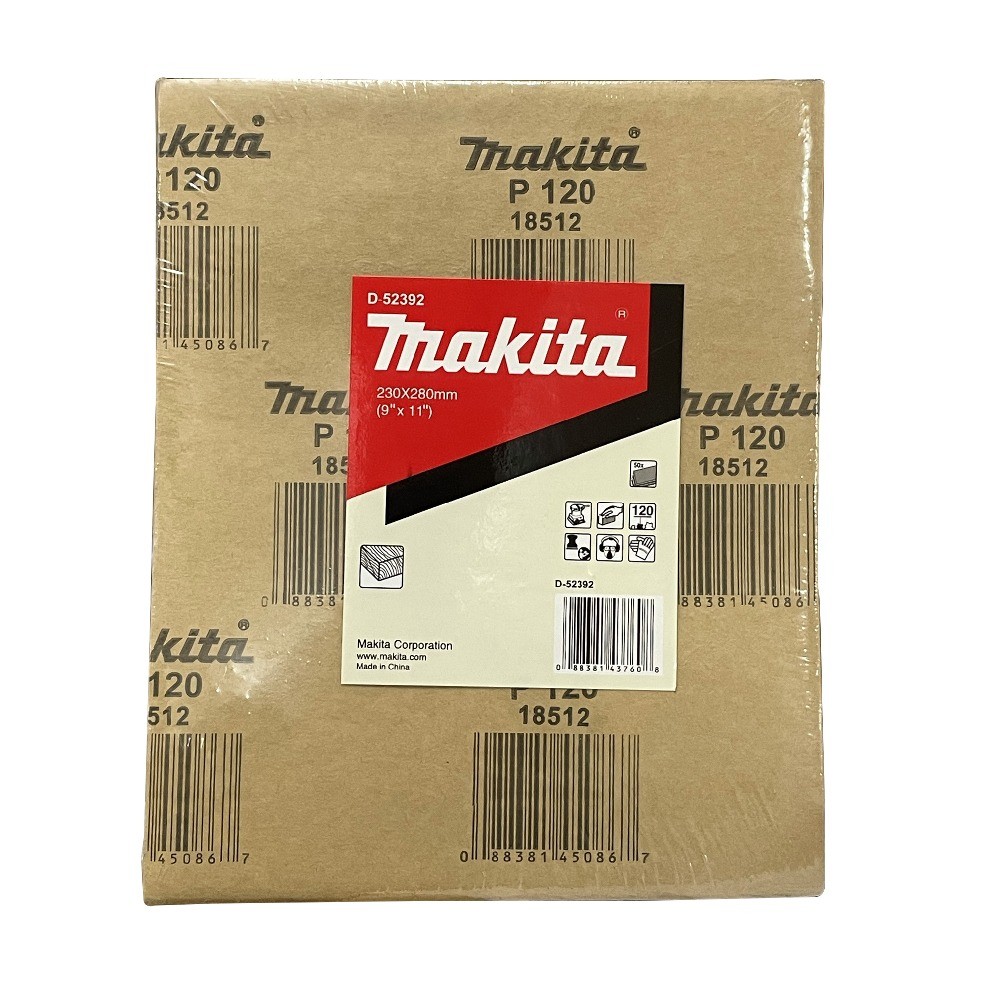 กระดาษทรายขัดไม้ 120 MAKITA D 52392 ขนาด 230×280 มม 