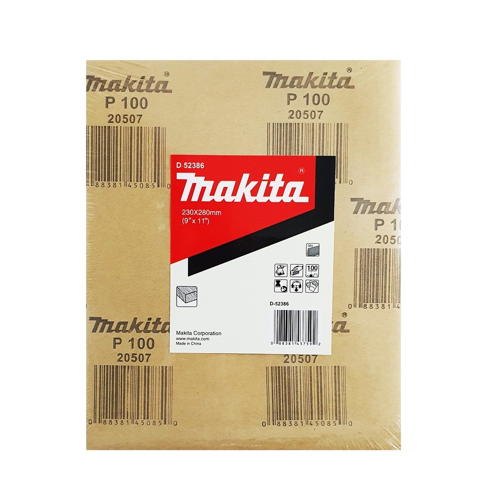 กระดาษทรายขัดไม้ 100 MAKITA D 52386 ขนาด 230×280 มม 