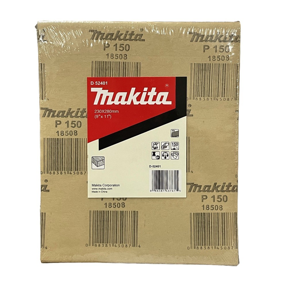 กระดาษทรายขัดไม้ 150 MAKITA D 52401 ขนาด 230×280 มม 