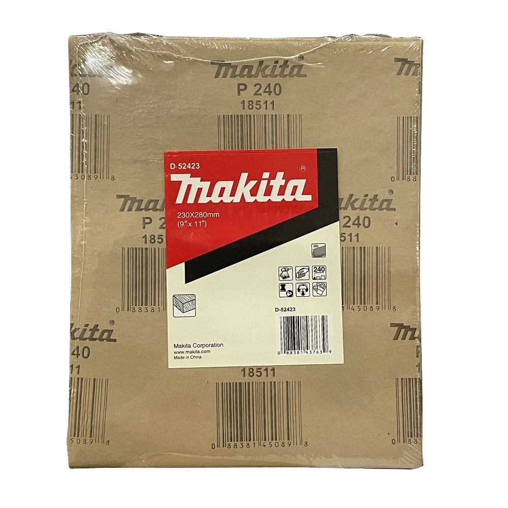 กระดาษทรายขัดไม้ 240 MAKITA D 52423 ขนาด 230×280 มม 