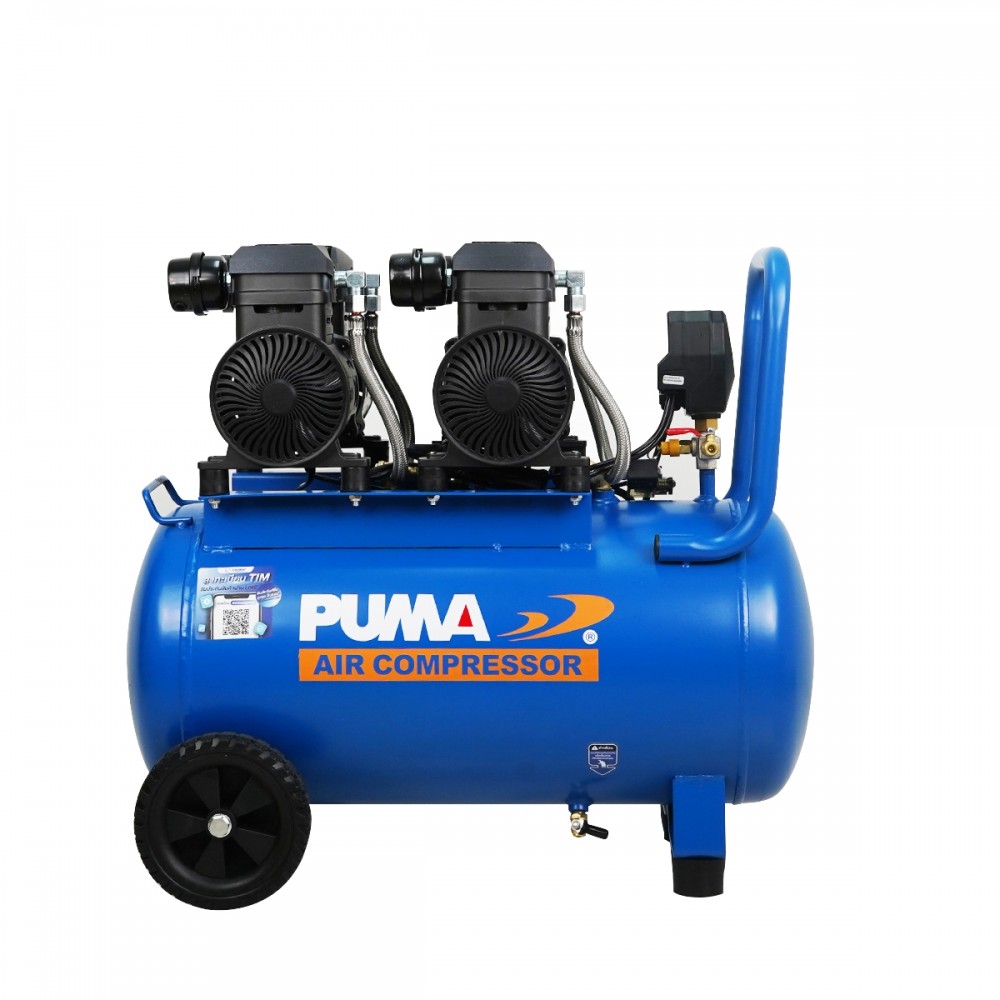 ปั๊มลม PUMA FORCE 55MARKII ความเร็วมอเตอร์ 1450Wx2 ขนาด 55 ลิตร