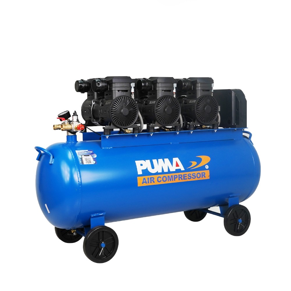 ปั๊มลม PUMA FORCE 120MARKII ความเร็วมอเตอร์ 1450Wx3 ขนาด 120 ลิตร 