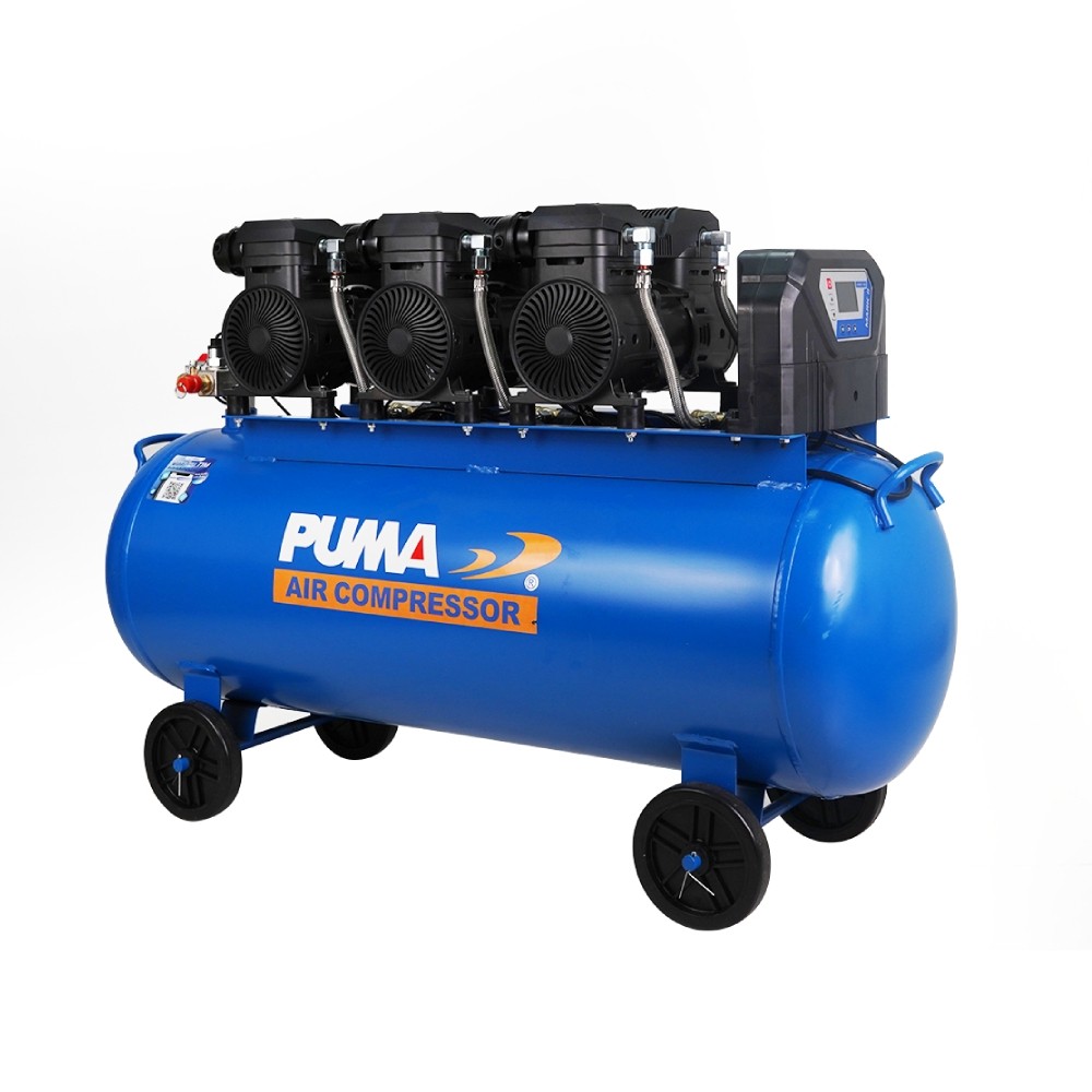 ปั๊มลม PUMA FORCE 120MARKII ความเร็วมอเตอร์ 1450Wx3 ขนาด 120 ลิตร 