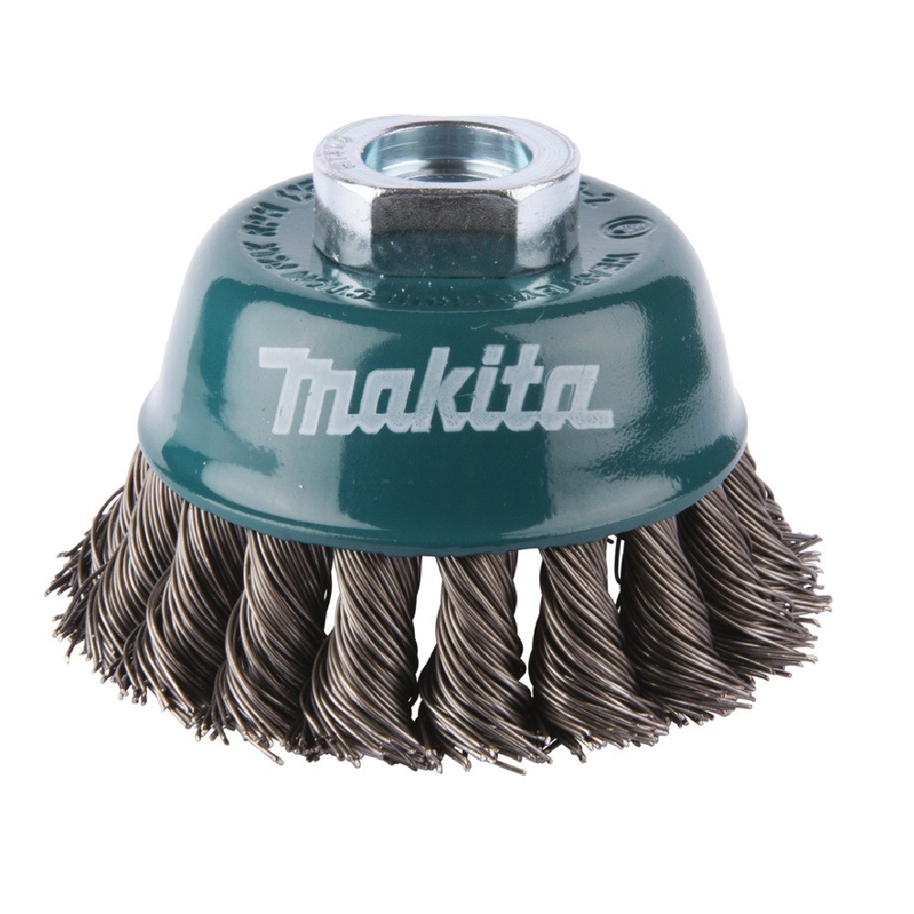 แปรงลวดถ้วยเหล็กถักเกลียว MAKITA D 24131 ขนาด 75 มม  เกลียว M14