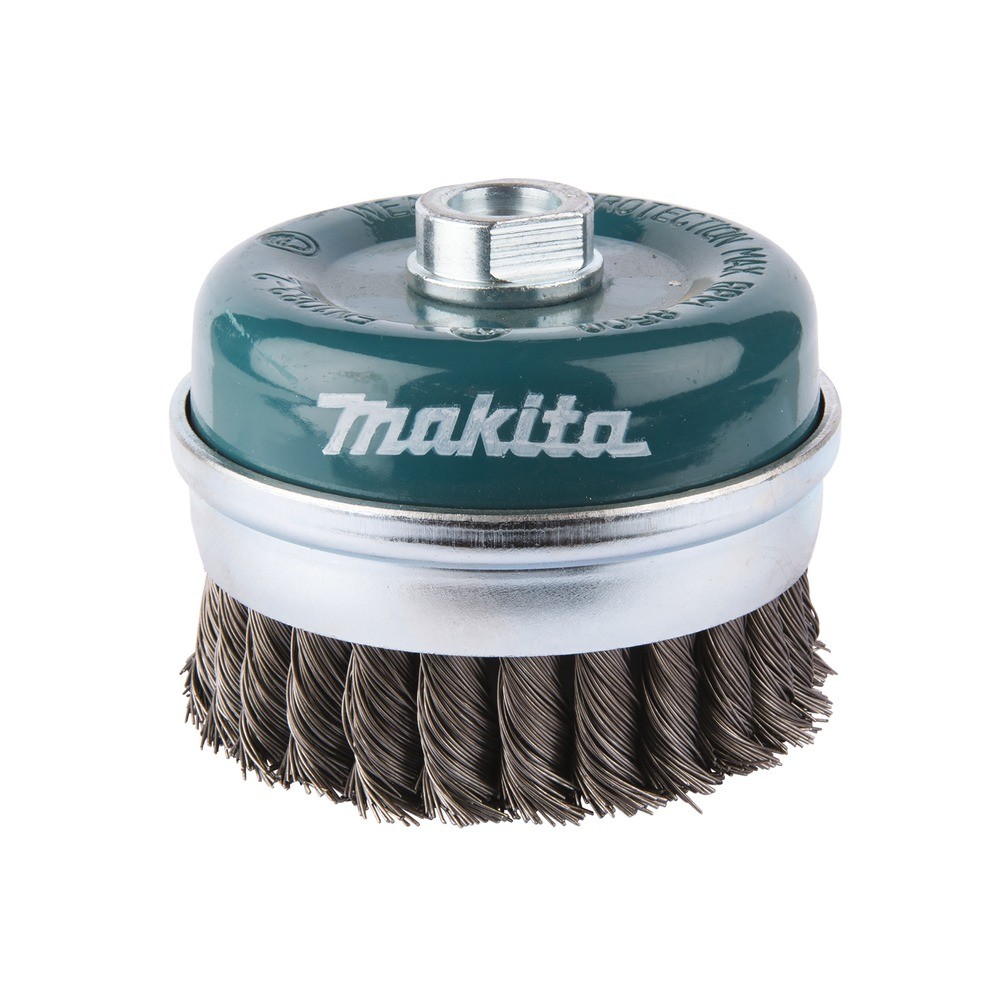 แปรงลวดถ้วยเหล็กถักเกลียว MAKITA D 29290 ขนาด 100 มม  เกลียว M14