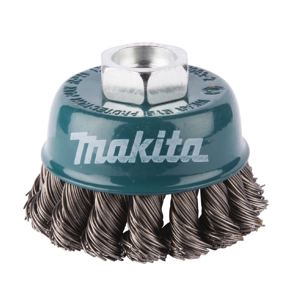 แปรงลวดถ้วยเหล็กถักเกลียว MAKITA D 24119 ขนาด 60 มม  เกลียว M14