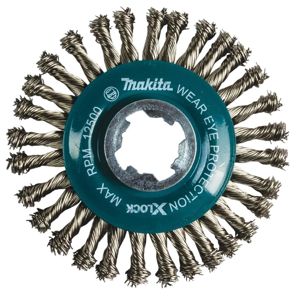 แปรงลวดสแตนเลสถักเกลียวแบบกลม สำหรับเครื่องเจียร์ MAKITA D 73368 ขนาด 115 มม  