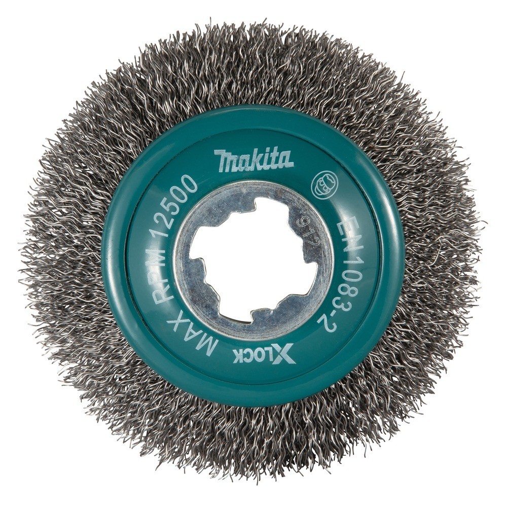 แปรงลวดเหล็กแบบเอียงลวดหยิก X LOCK MAKITA D 73449 ขนาด 100 มม 