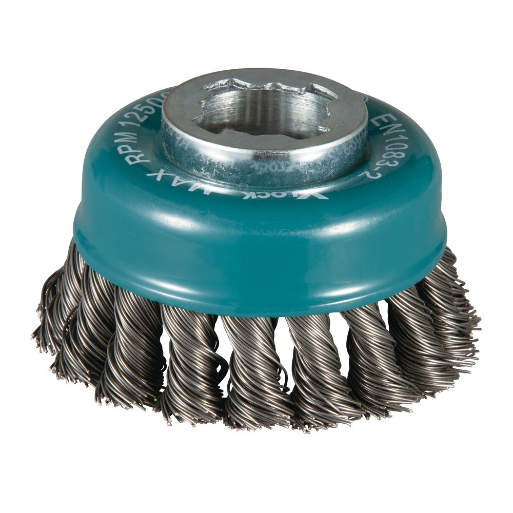 แปรงลวดถ้วยเหล็กถักเกลียว X LOCK MAKITA D 73330 ขนาด 80 มม 