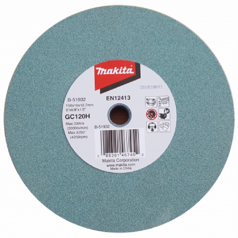หินเจียรเขียว MAKITA B 51932 GC120H ขนาด 150×16×12 7 มม 