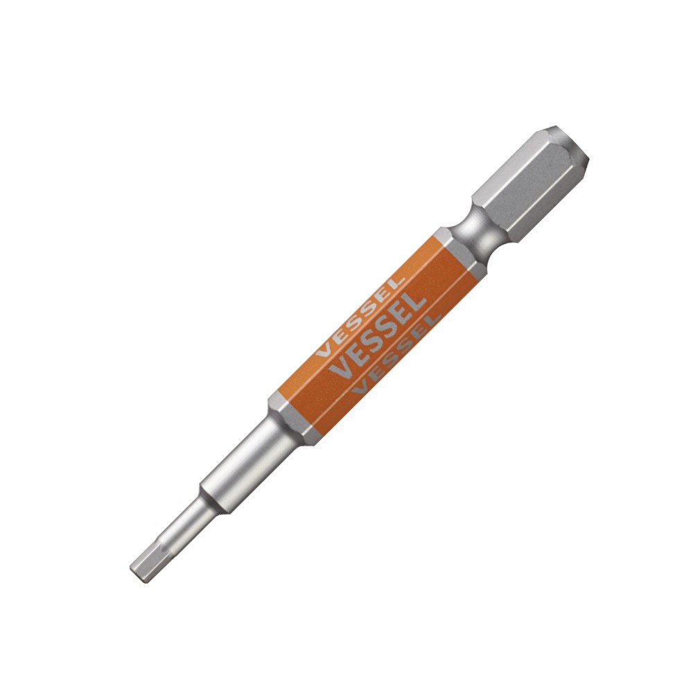 ดอกไขควงหัวหกเหลี่ยม ดอกสั้น VESSEL GSH025S ขนาด 2 5 x 65 mm  Made in japan  ของเเท้ 