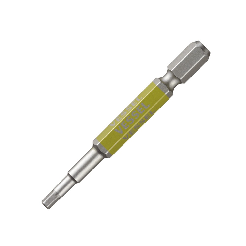 ดอกไขควงหัวหกเหลี่ยม ดอกสั้น VESSEL GSH030S ขนาด 2 5 x 65 mm  Made in japan  ของเเท้ 