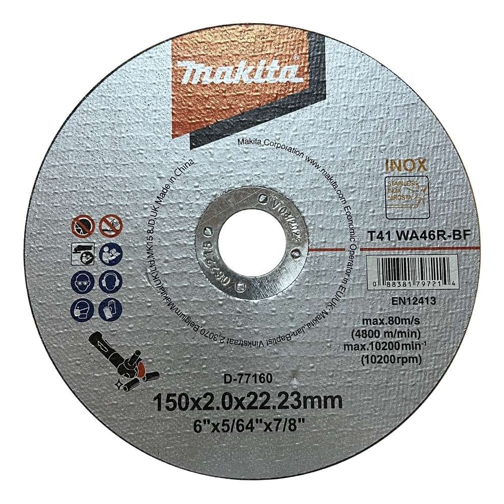 ใบตัดไฟเบอร์ MAKITA D 77160 ขนาด 150×2 0×22 23 มม 