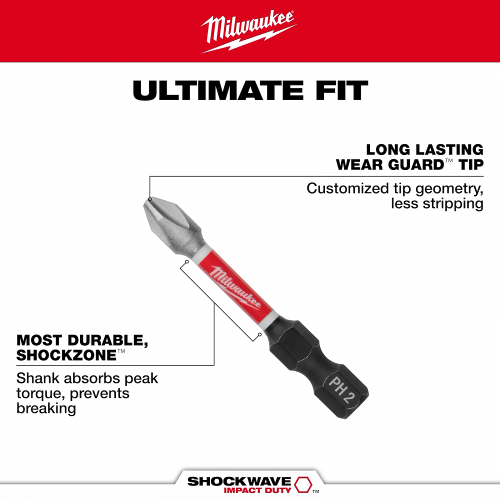 ชุดดอกไขควงกระแทก MILWAUKEE 48 32 4403  18 ชิ้น ชุด 