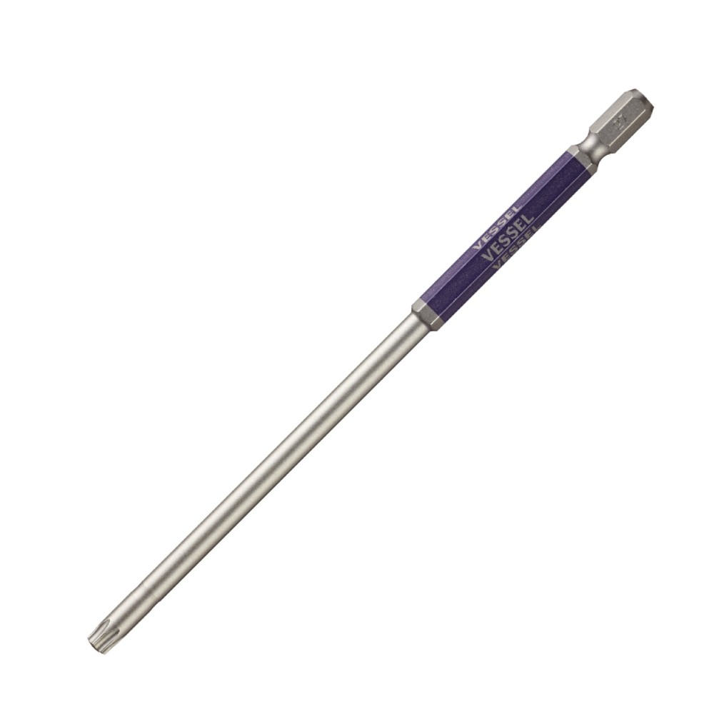 ดอกไขควงหัวหกเหลี่ยม ดอกยาว VESSEL GSVT27LH ขนาด T27H x 150 mm 