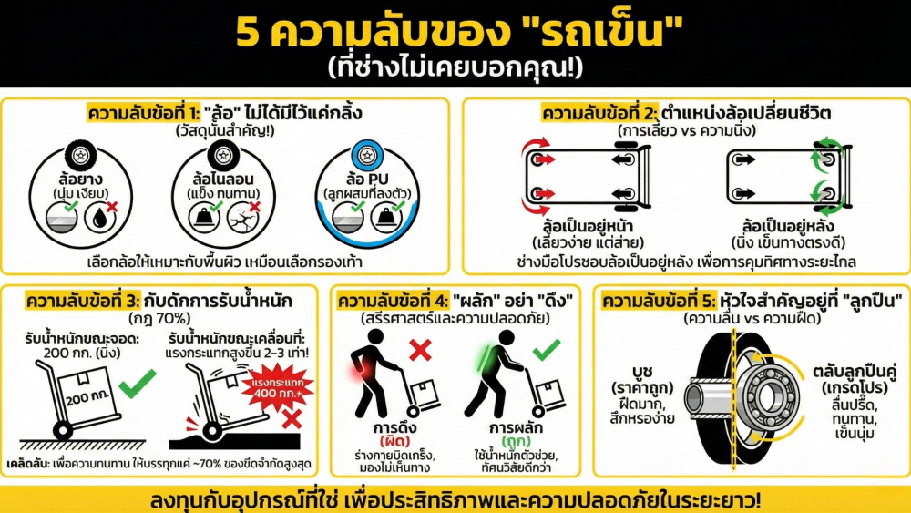 5 ความลับของ รถเข็น ที่ช่างไม่เคยบอก และคุณอาจเข้าใจผิดมาทั้งชีวิต 5 ความลับของ รถเข็น ที่ช่างไม่เคยบอก และคุณอาจเข้าใจผิดมาทั้งชีวิต