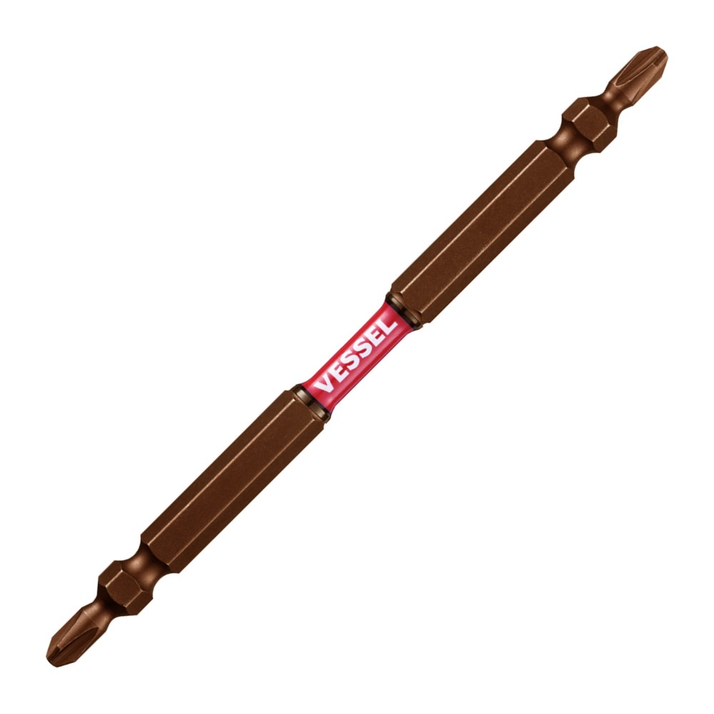 ชุดดอกไขควงแฉก 2 หัว VESSEL SDT10P2110F Sakisubo Slim Torsion Bit ขนาด PH2 x 65 มม   10 ชิ้น 
