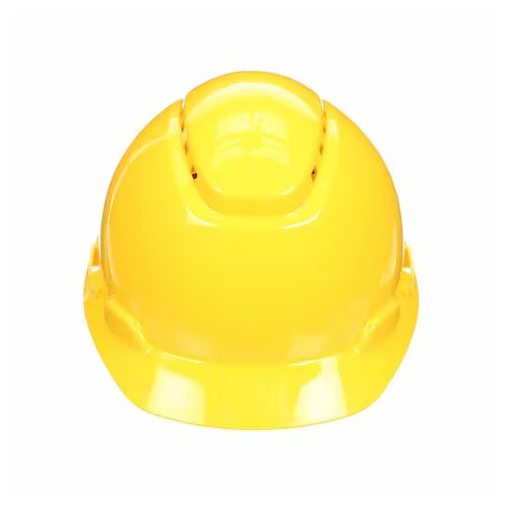 หมวกนิรภัย 3M H 702SFV UV แบบปรับหมุน สีเหลืองมีรูระบาย 70071736204
