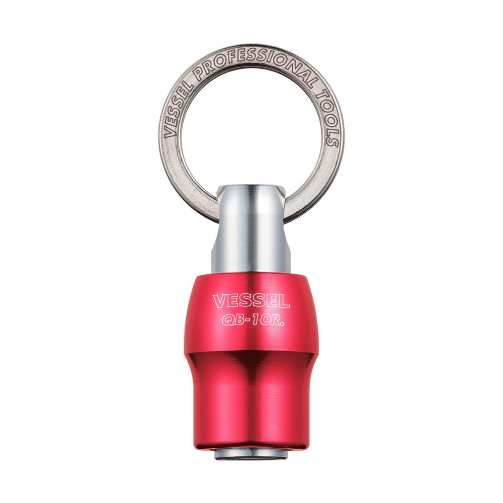 หัวจับดอกไขควงปลดเร็ว VESSEL QB 10R Quick Catcher สีแดง