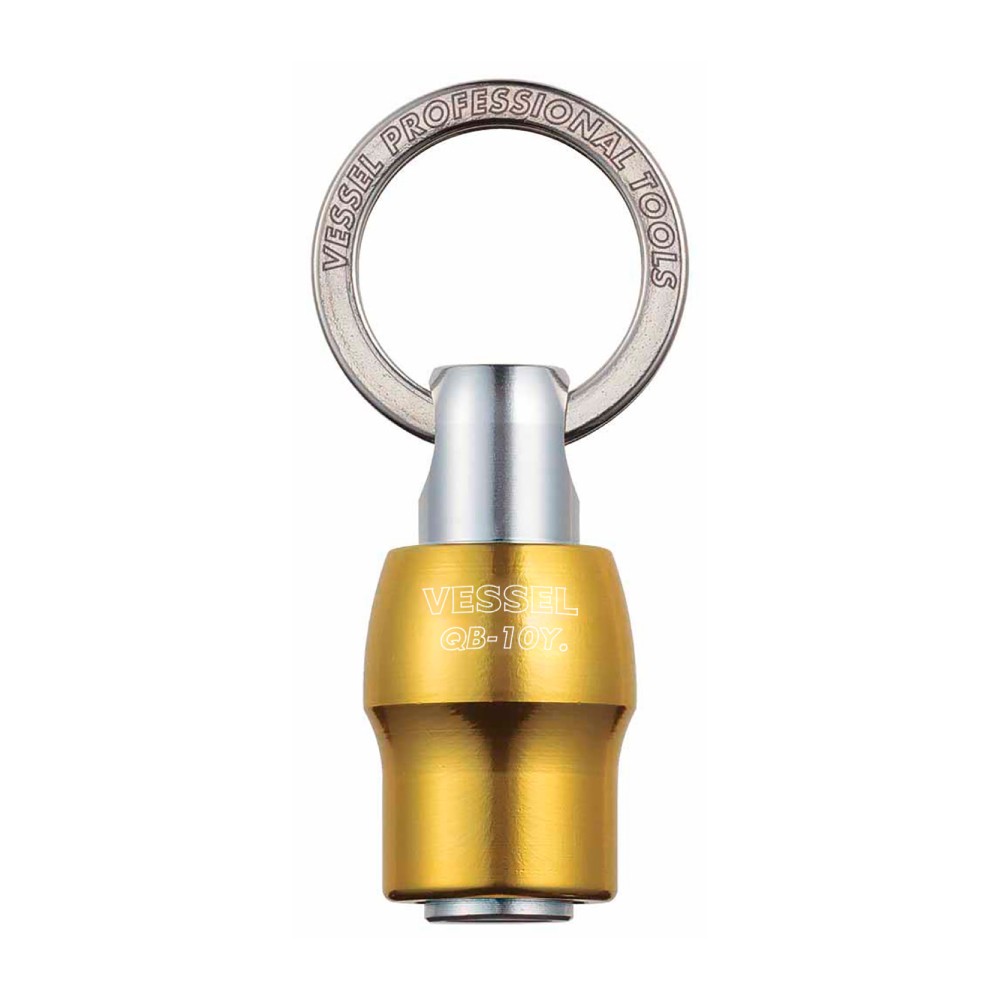 หัวจับดอกไขควงปลดเร็ว VESSEL QB 10Y Quick Catcher สีเหลือง