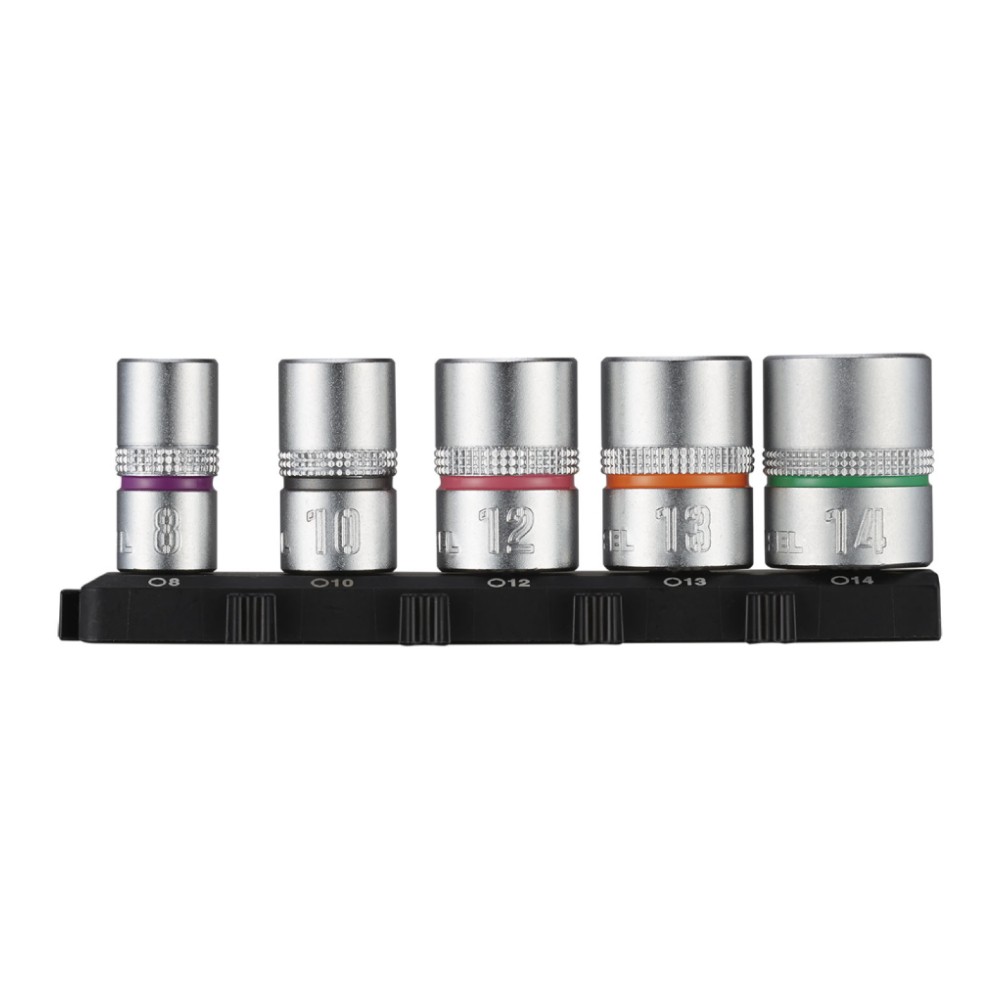 ชุดลูกบล็อกสั้น VESSEL TD BS15 ขนาด 5 5  7  8  10 มม  รูขับ 1 4 นิ้ว  4 ชิ้น 