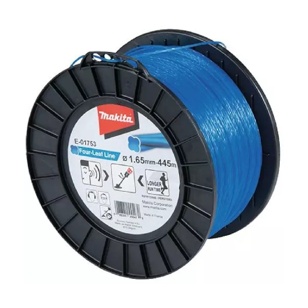 เอ็นไนล่อนตัดหญ้า 4 กลีบ MAKITA E 01753 ขนาด 1 65 มม  × 445 ม  สีฟ้า