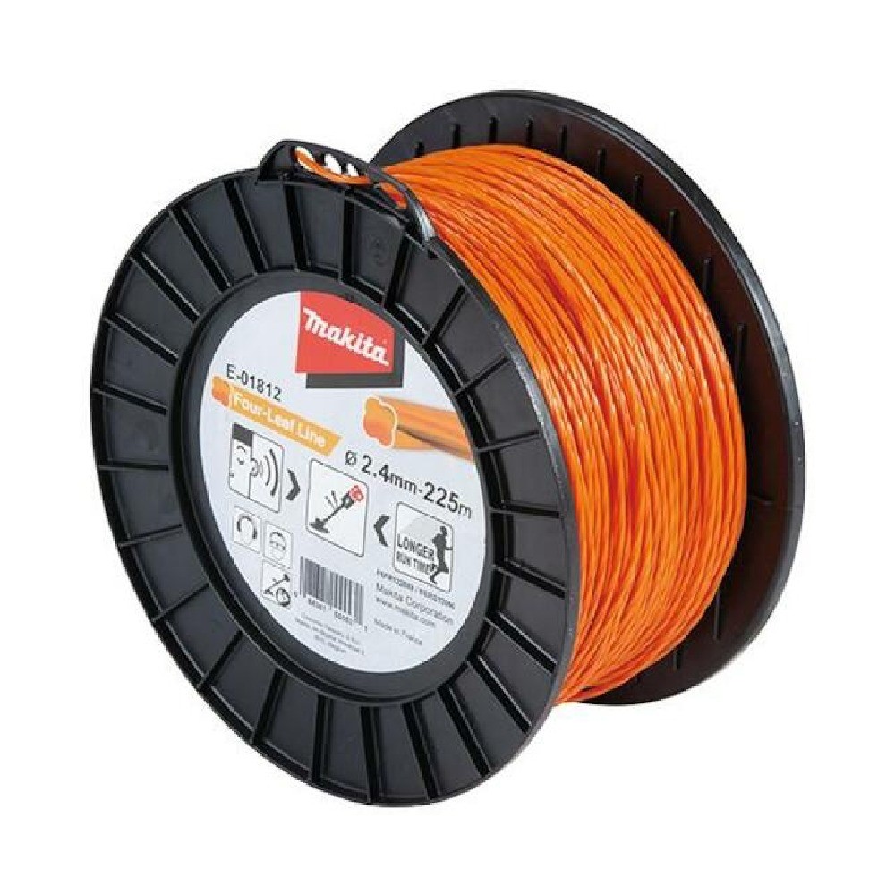 เอ็นไนล่อนตัดหญ้า 4 กลีบ MAKITA E 01812 ขนาด 2 4 มม  × 225 ม  สีส้ม