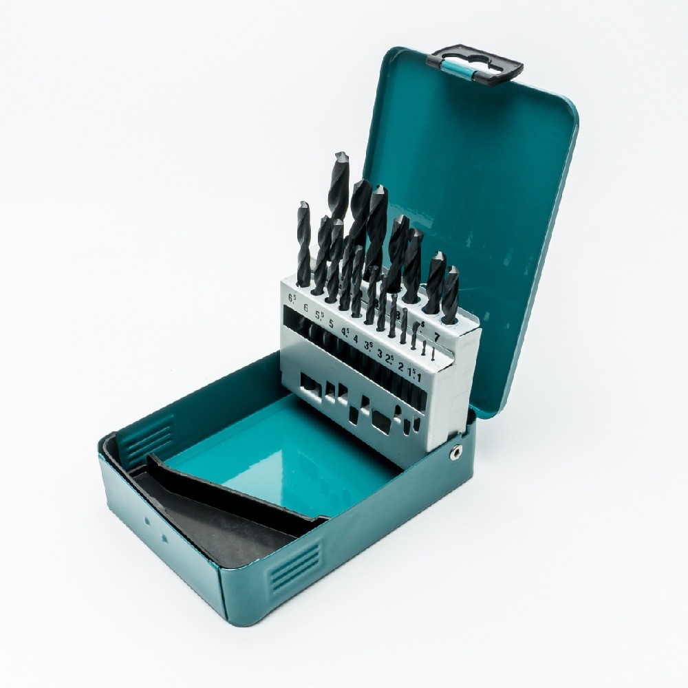 ชุดดอกสว่าน HSS R พร้อมกล่องเหล็ก MAKITA D 54081 ขนาด 1–10 มม   19 ชิ้น ชุด 
