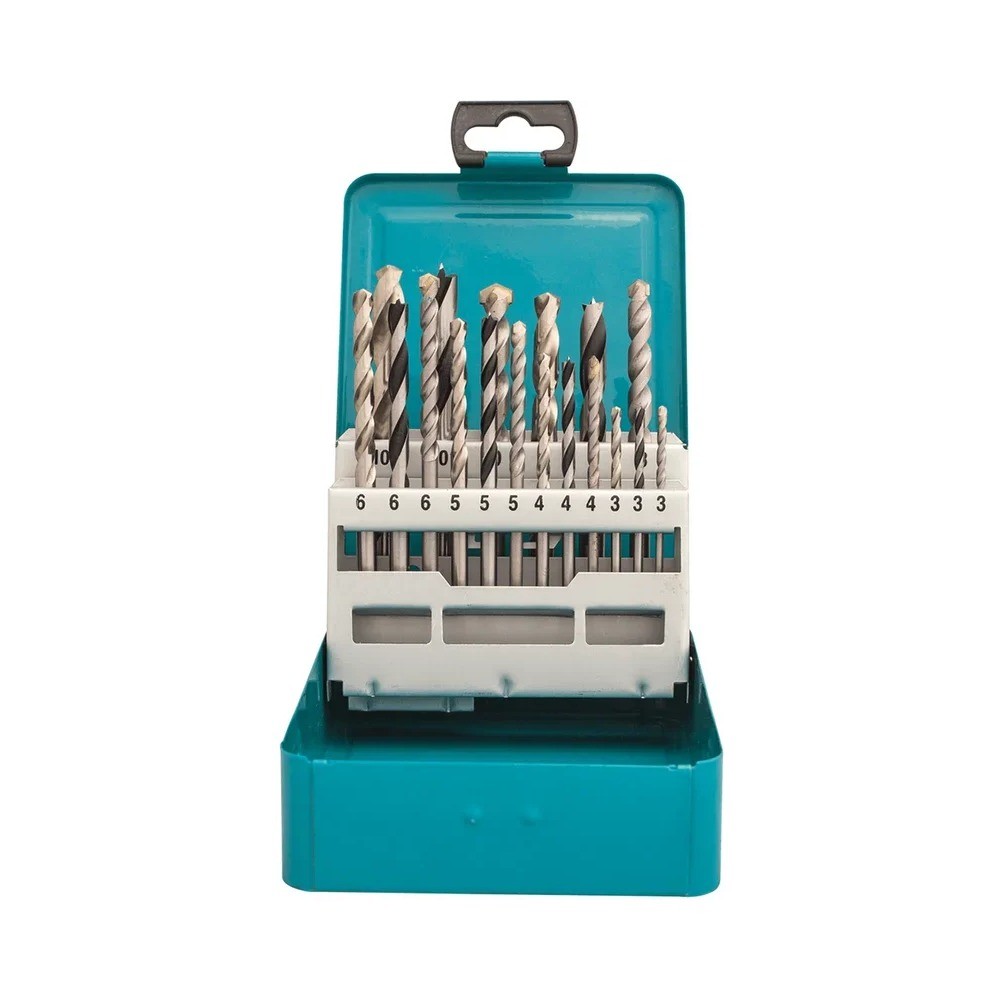 ชุดดอกสว่านพร้อมกล่องเหล็ก MAKITA D 46399 จำนวน 18 ชิ้น