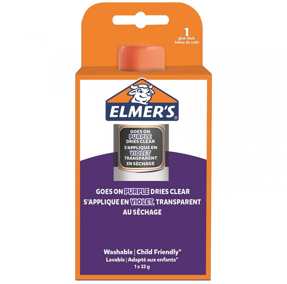กาวแท่ง Elmer s 2136694 สีม่วง 22g ปลอดสารพิษ ติดกระดาษเนียน ไม่ทิ้งคราบ