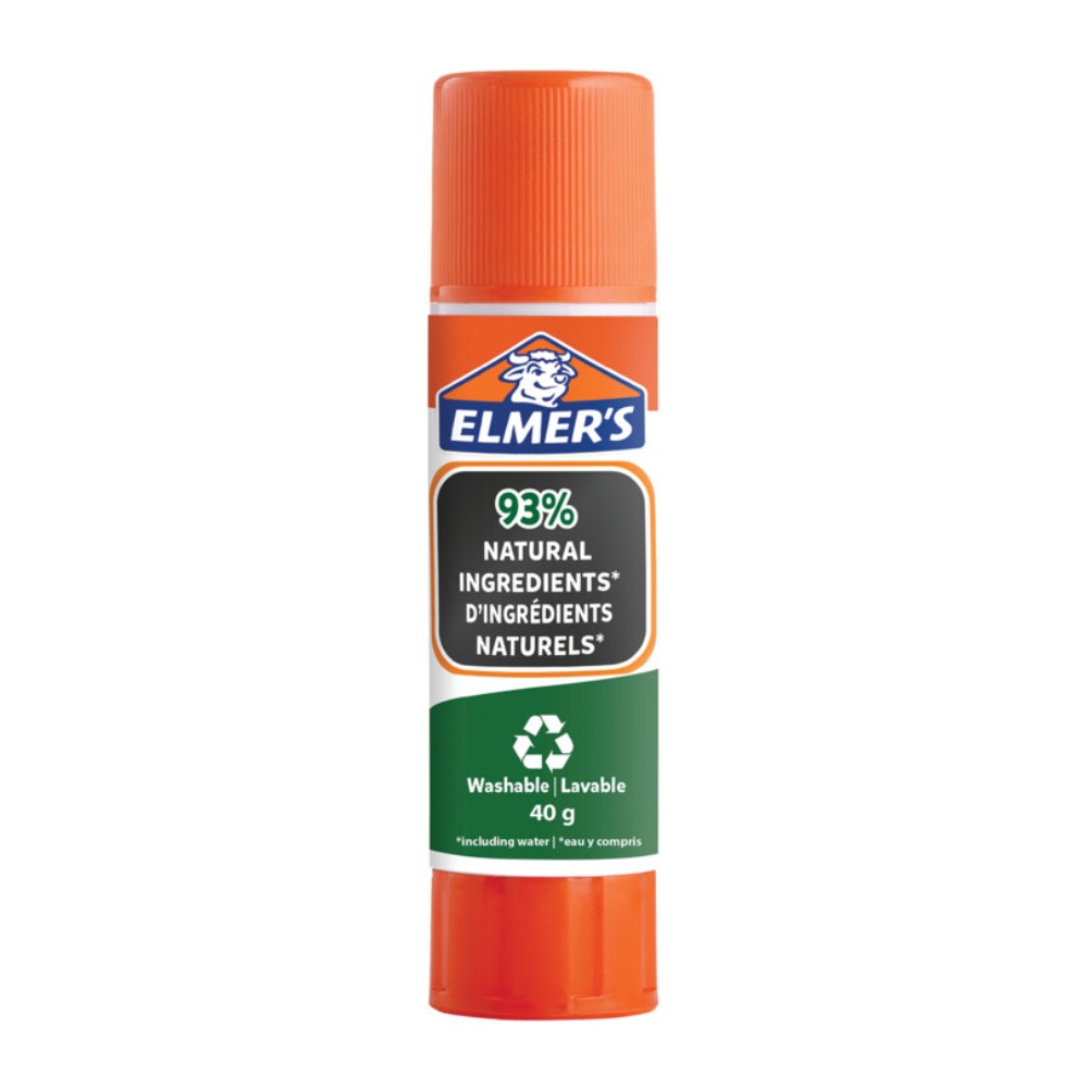 กาวแท่ง Elmer s 2143886 สูตรธรรมชาติ 40g จัมโบ้ ปลอดสารพิษ ติดกระดาษเนียน ไม่ทิ้งคราบ