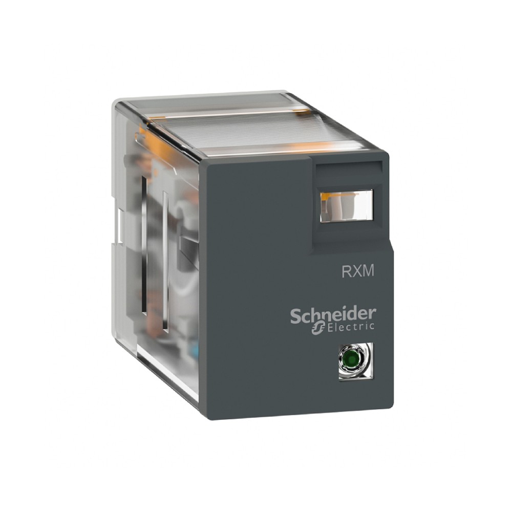 รีเลย์ปลั๊กอิน SCHNEIDER RXM2LB2BD ไฟ LED 8 ขา กระแส 5A 2CO แรงดัน 24 V
