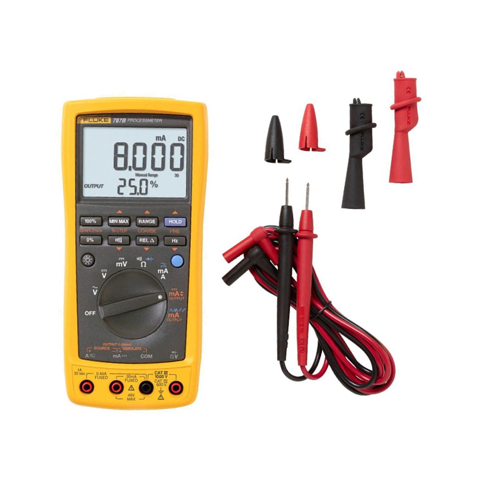 ดิจิตอลมัลติมิเตอร์ Fluke 787B ProcessMeter™ พร้อมฟังก์ชันสอบเทียบสัญญาณลูป