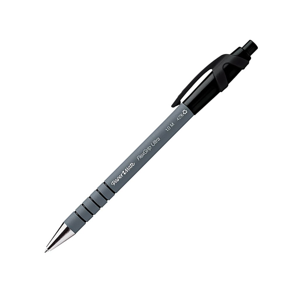 ปากกาลูกลื่น Paper Mate S0190393 FlexGrip ด้ามยาง สีดำ จับถนัดมือ