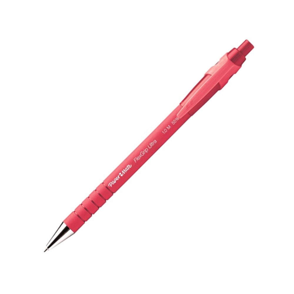 ปากกาลูกลื่น Paper Mate S0190413 FlexGrip Ultra 1 0 มม  ด้ามยาง สีแดง จับถนัดมือ