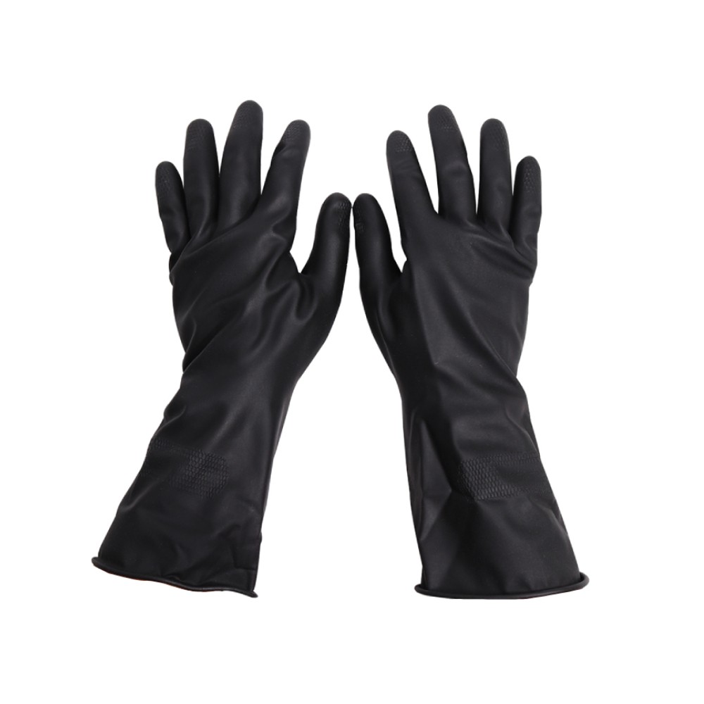 ถุงมือยางธรรมชาติ MASTER GLOVE 4D ไซส์ M สีดำ