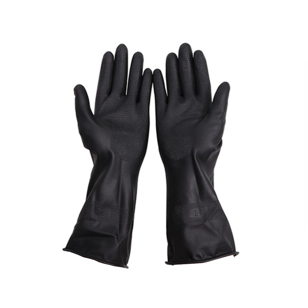 ถุงมือยางธรรมชาติ MASTER GLOVE 4D ไซส์ M สีดำ