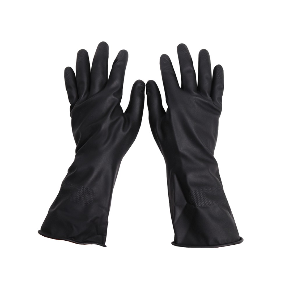ถุงมือยางธรรมชาติ MASTER GLOVE 4D ไซส์ L สีดำ