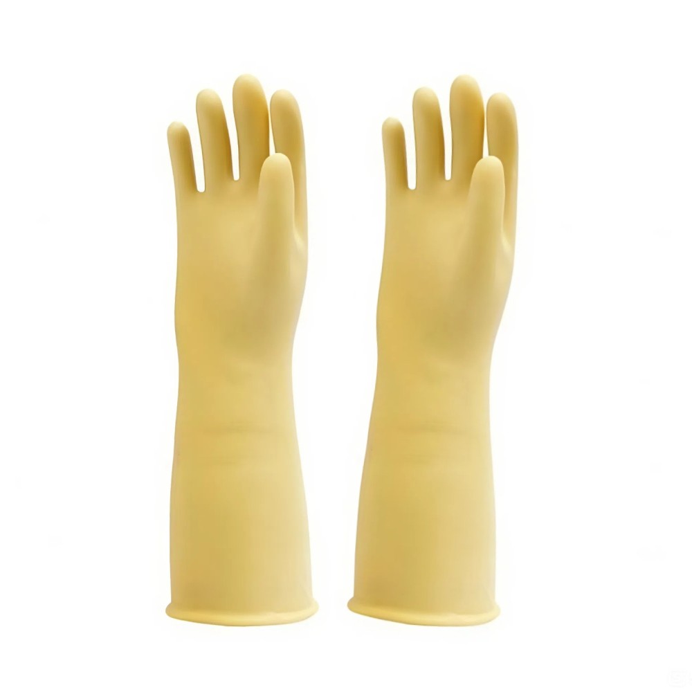 ถุงมือยางธรรมชาติ MASTER GLOVE ไซส์ L ความยาว 16 นิ้ว สีเนื้อ